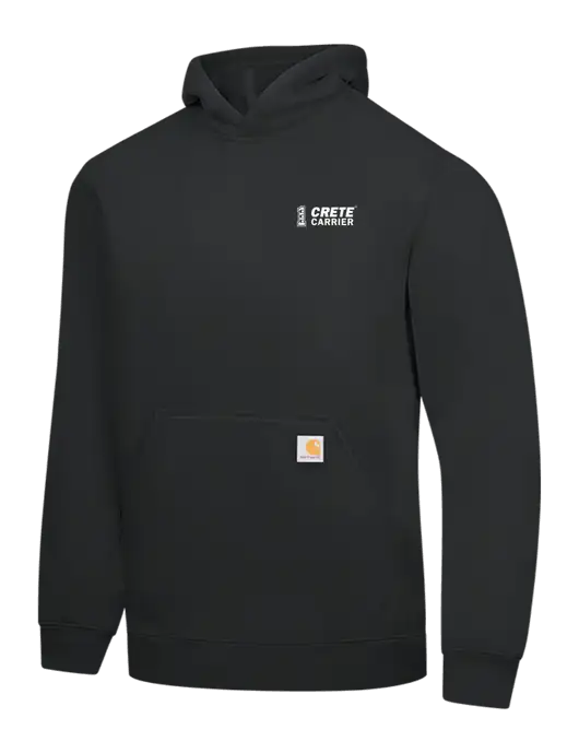 Carhartt Black Midweight Hooded Sweatshirt w/Crete Carrier Logo
