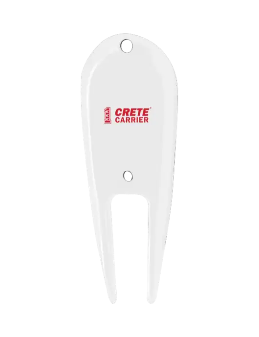 White Divot Tool w/Crete Carrier Logo