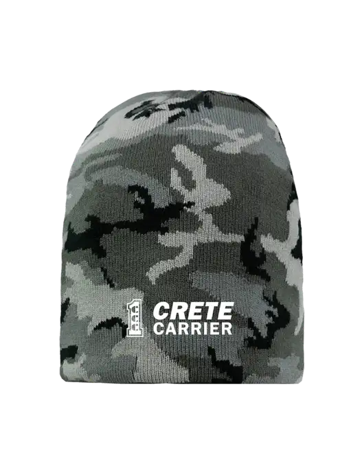 Grey Camo Element Knit Beanie w/Crete Carrier Logo