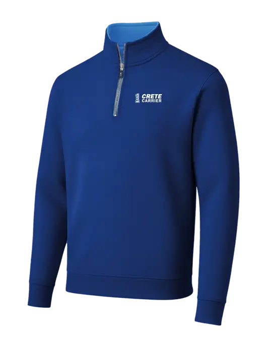 Fairway & Greene Caves Quarter-Zip Tech Dark Royal Pullover w/Crete Carrier Logo