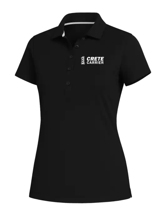 Fairway & Greene Womens Black Claire Tech Polo w/Crete Carrier Logo