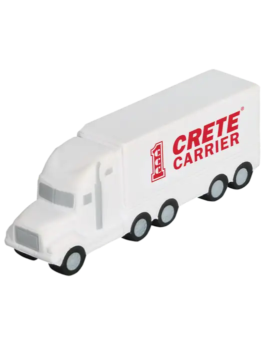 Big Rig White Stress Reliever w/Crete Carrier Logo