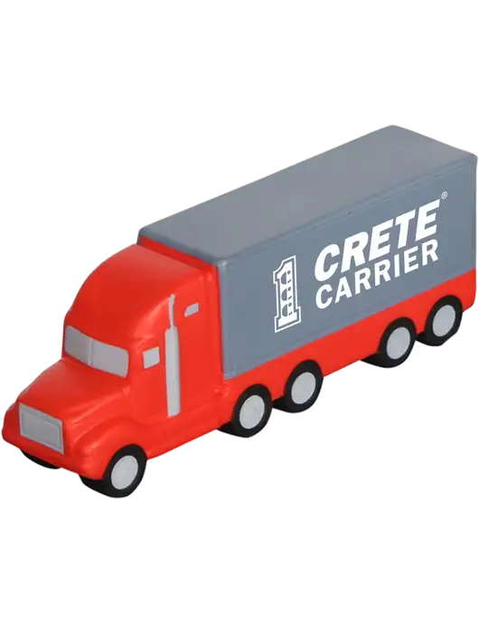 Big Rig Red and Medium Grey Stress Reliever w/Crete Carrier Logo