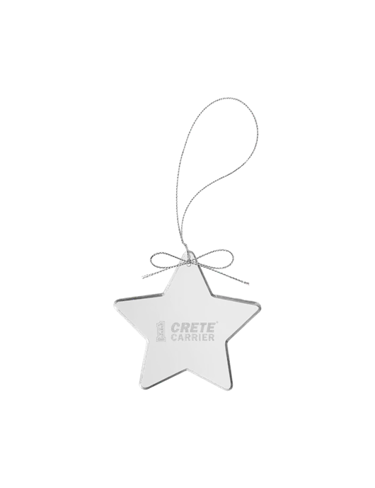 Crystal Star Ornament w/Crete Carrier Logo