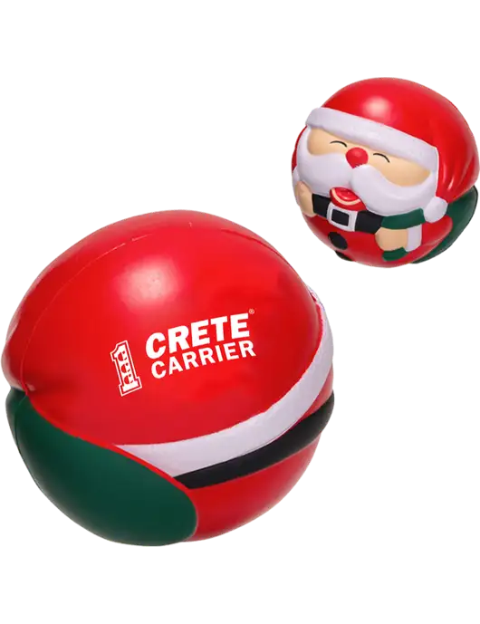 Santa Ball Stress Reliever w/Crete Carrier Logo