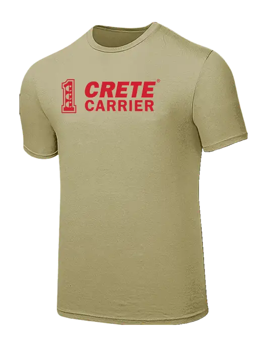 Seriously Soft Tan T-Shirt w/Crete Carrier Logo