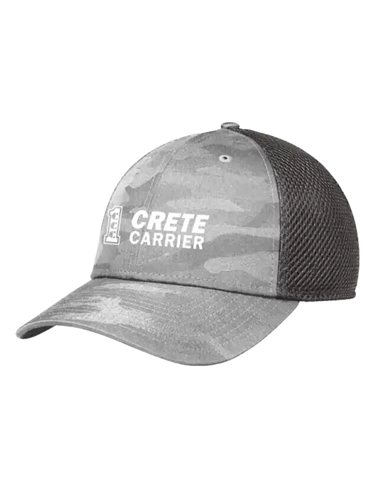 New Era Tonal Light Grey Camo Stretch Tech Mesh Cap w/Crete Carrier Logo