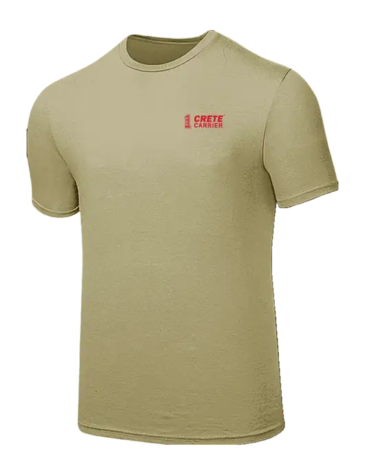 Seriously Soft Tan T-Shirt w/Crete Carrier Logo