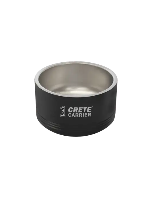 Polar Camel 18 oz. Small Black Pet Bowl w/Crete Carrier Logo