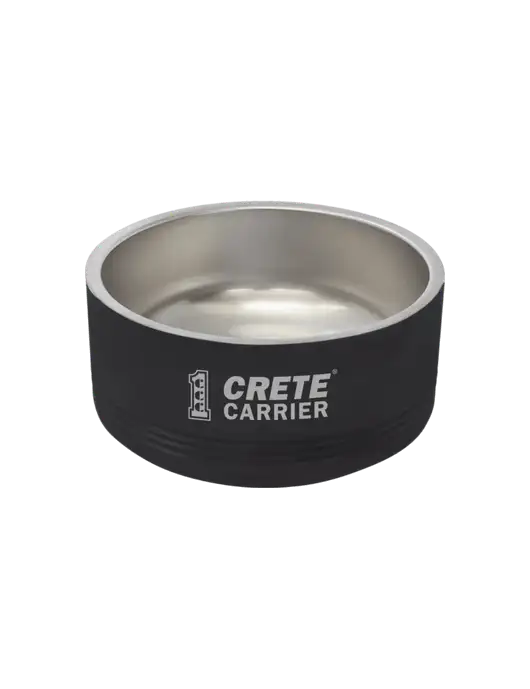 Polar Camel 32 oz. Medium Black Pet Bowl w/Crete Carrier Logo