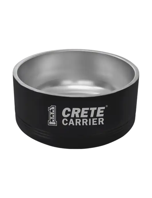 Polar Camel 64 oz. Large Black Pet Bowl w/Crete Carrier Logo
