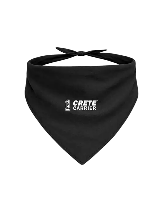Black Pet Bandana Large w/Crete Carrier Logo