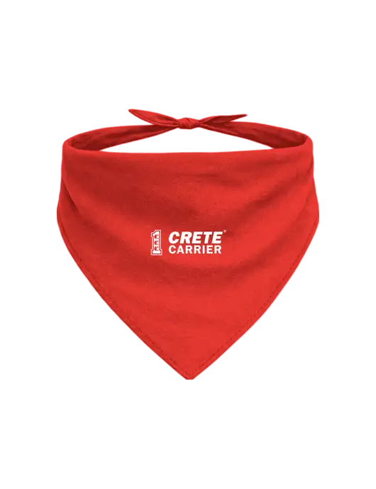 Red Pet Bandana Large w/Crete Carrier Logo