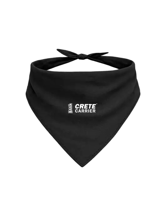 Black Pet Bandana Small w/Crete Carrier Logo