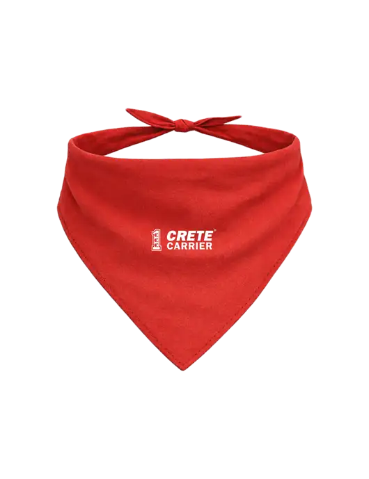 Red Pet Bandana Small w/Crete Carrier Logo
