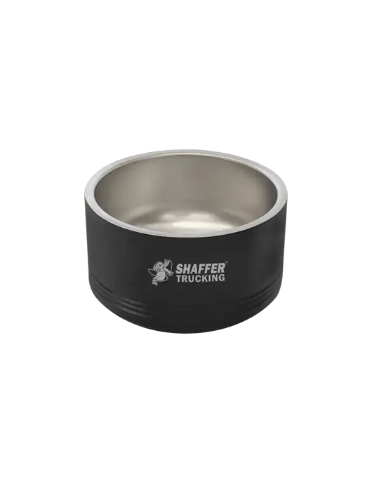 Polar Camel 18 oz. Small Black Pet Bowl w/Shaffer Trucking Logo