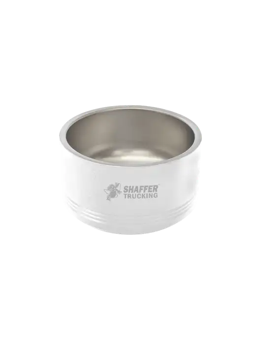 Polar Camel 18 oz. Small White Pet Bowl w/Shaffer Trucking Logo