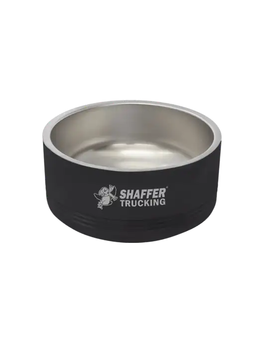 Polar Camel 32 oz. Medium Black Pet Bowl w/Shaffer Trucking Logo