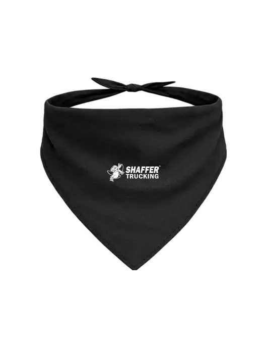 Black Pet Bandana Large w/Shaffer Trucking Logo