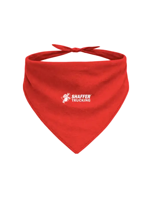 Red Pet Bandana Large w/Shaffer Trucking Logo