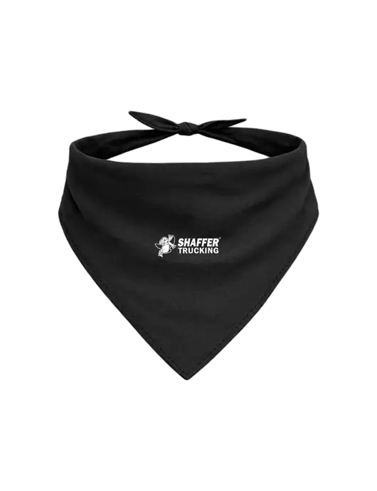 Black Pet Bandana Small w/Shaffer Trucking Logo