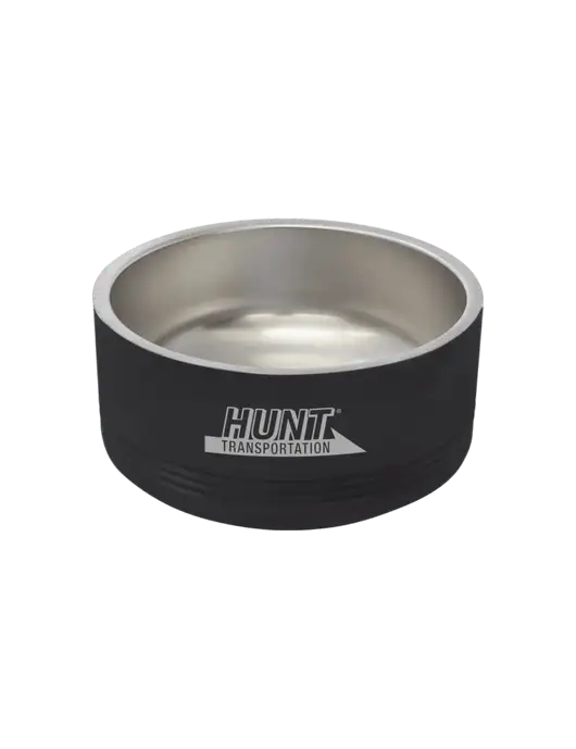 Polar Camel 32 oz. Medium Black Pet Bowl w/Hunt Transportation Logo