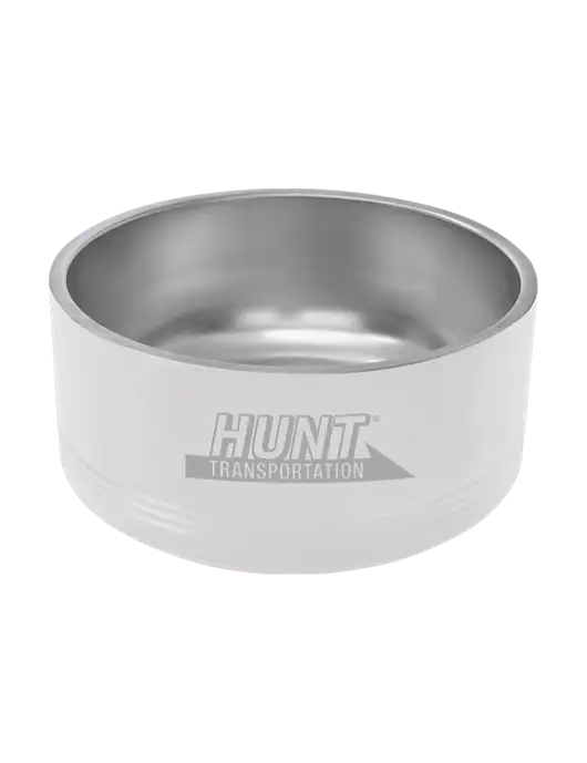 Polar Camel 64 oz. Large White Pet Bowl w/Hunt Transportation Logo