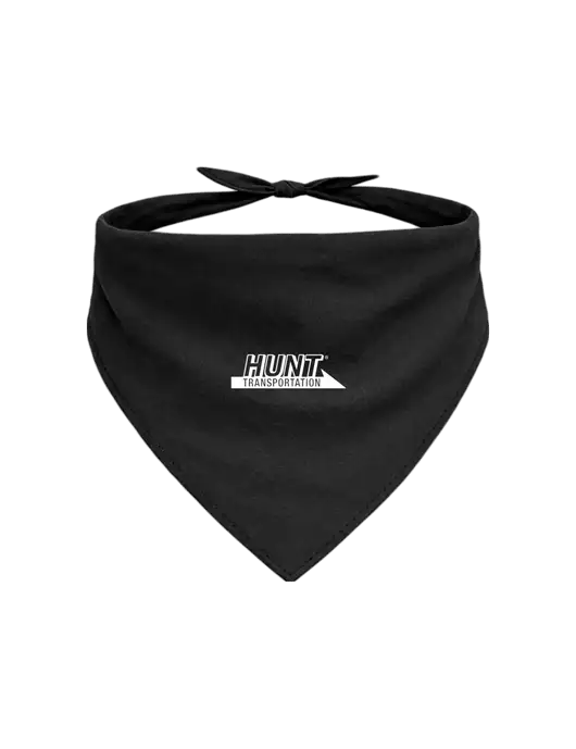 Black Pet Bandana Large w/Hunt Transportation Logo