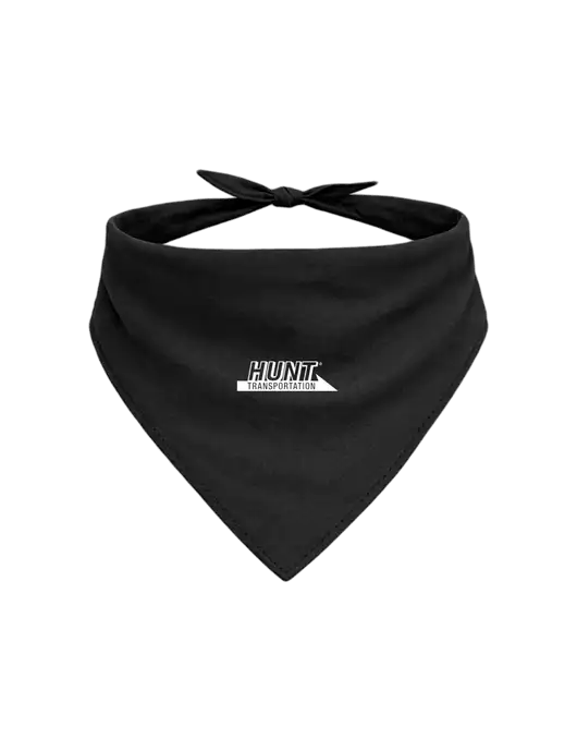 Black Pet Bandana Small w/Hunt Transportation Logo