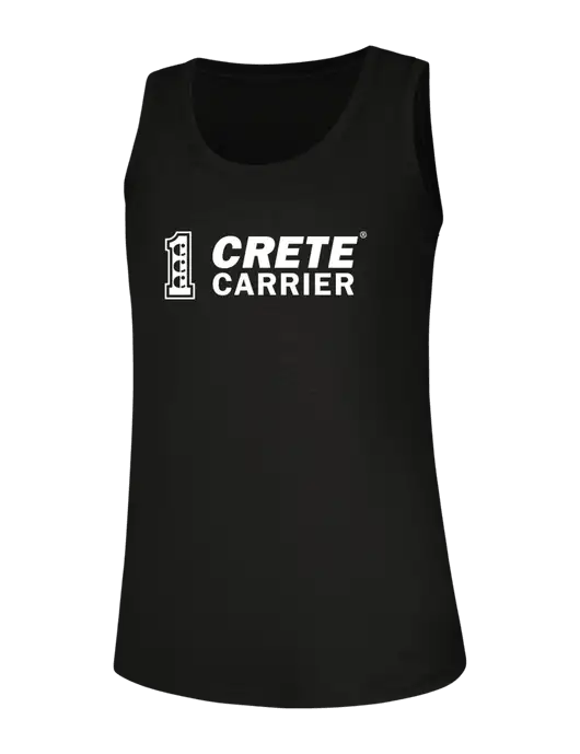 Womens Black Perfect Tri Racerback Tank w/Crete Carrier Logo