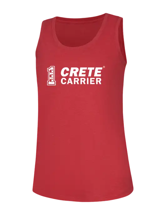 Womens Red Frost Perfect Tri Racerback Tank w/Crete Carrier Logo