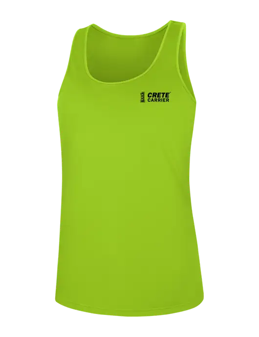 Womens Neon Green PosiCharge Competitor Racerback Tank w/Crete Carrier Logo