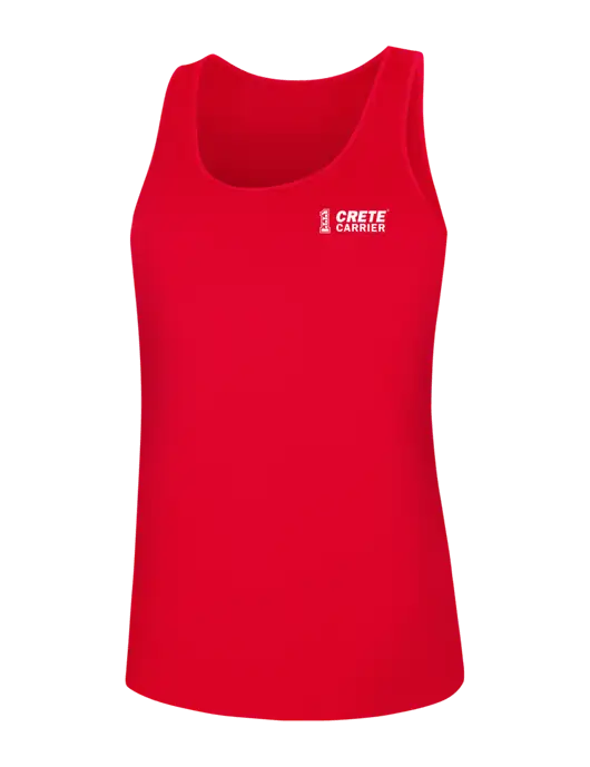 Womens Red PosiCharge Competitor Racerback Tank w/Crete Carrier Logo