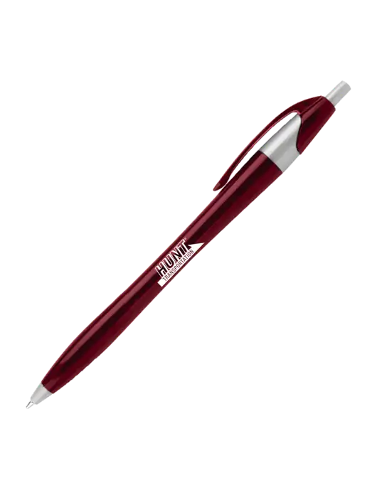 Novella Maroon/Silver Corporate Pen - Blue Ink w/Hunt Transportation Logo